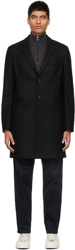 Photo: PS by Paul Smith Black Wool Overcoat