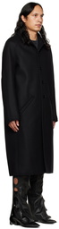 Courrèges Black Long Oversize Coat