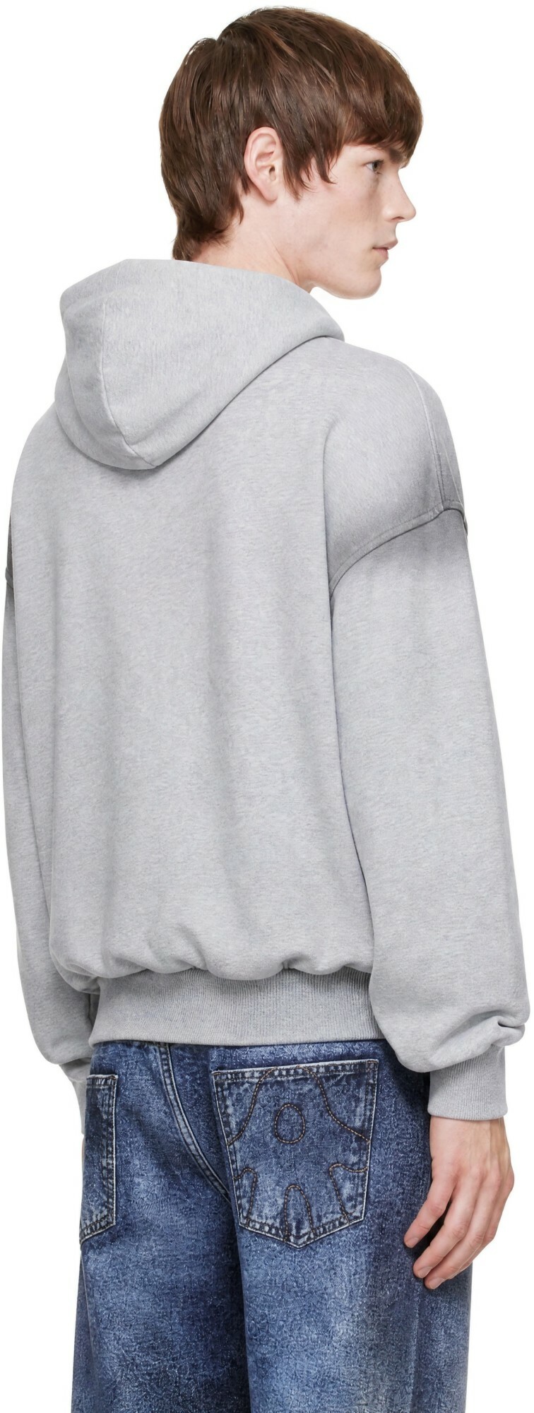 AVAVAV Gray 'Avavav' Logo Zip Hoodie
