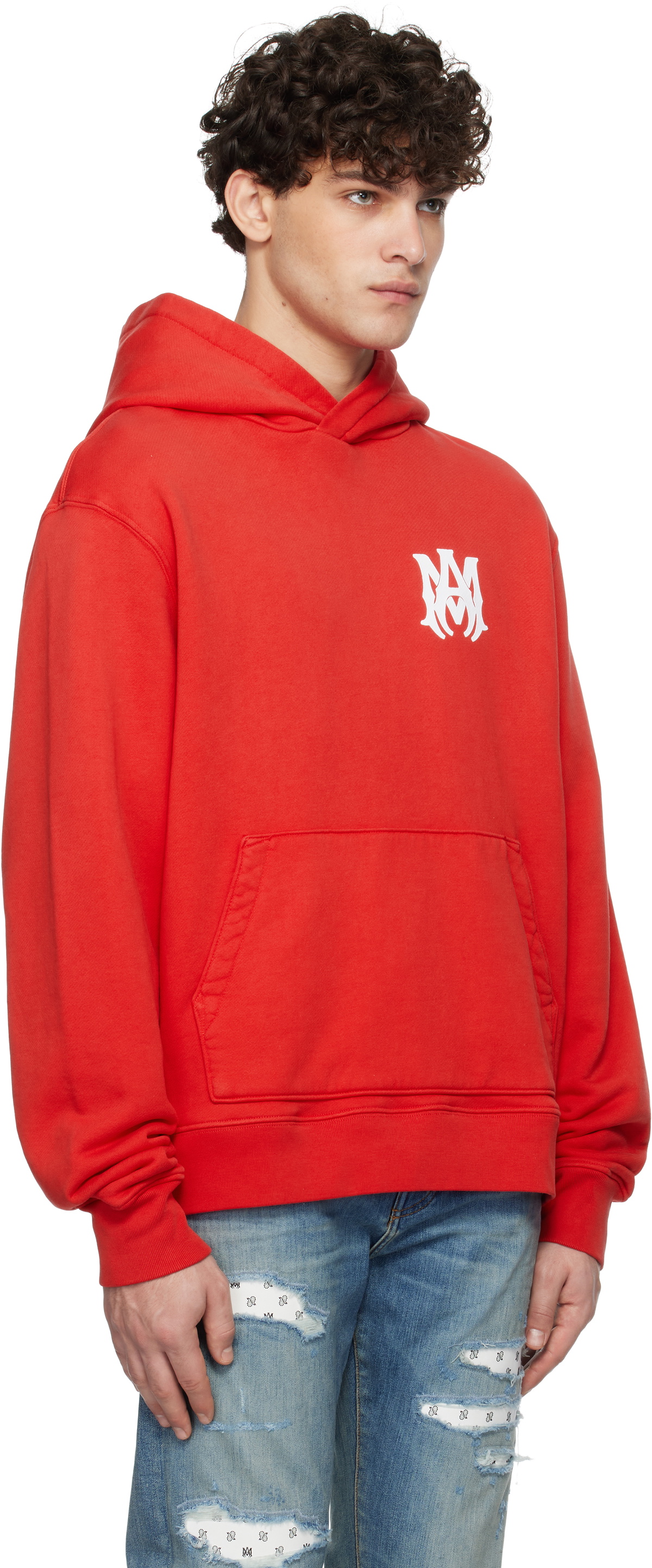 AMIRI Red MA Core Logo Hoodie Amiri