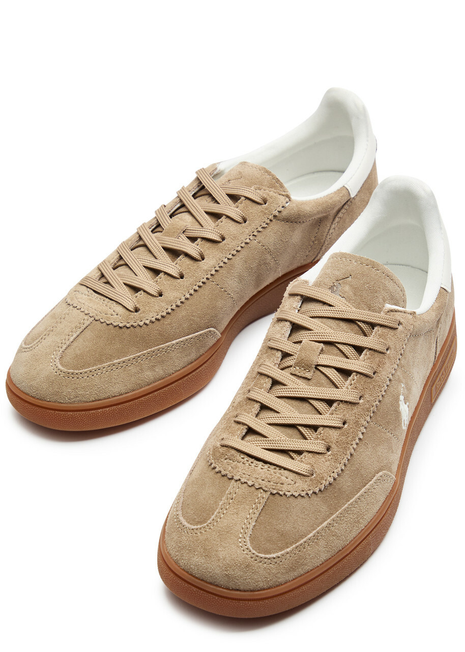 Polo Ralph Lauren Bedford Panelled Suede Sneakers Beige