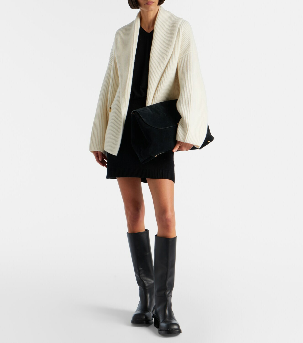 Vince Ribbed-knit wool-blend jacket