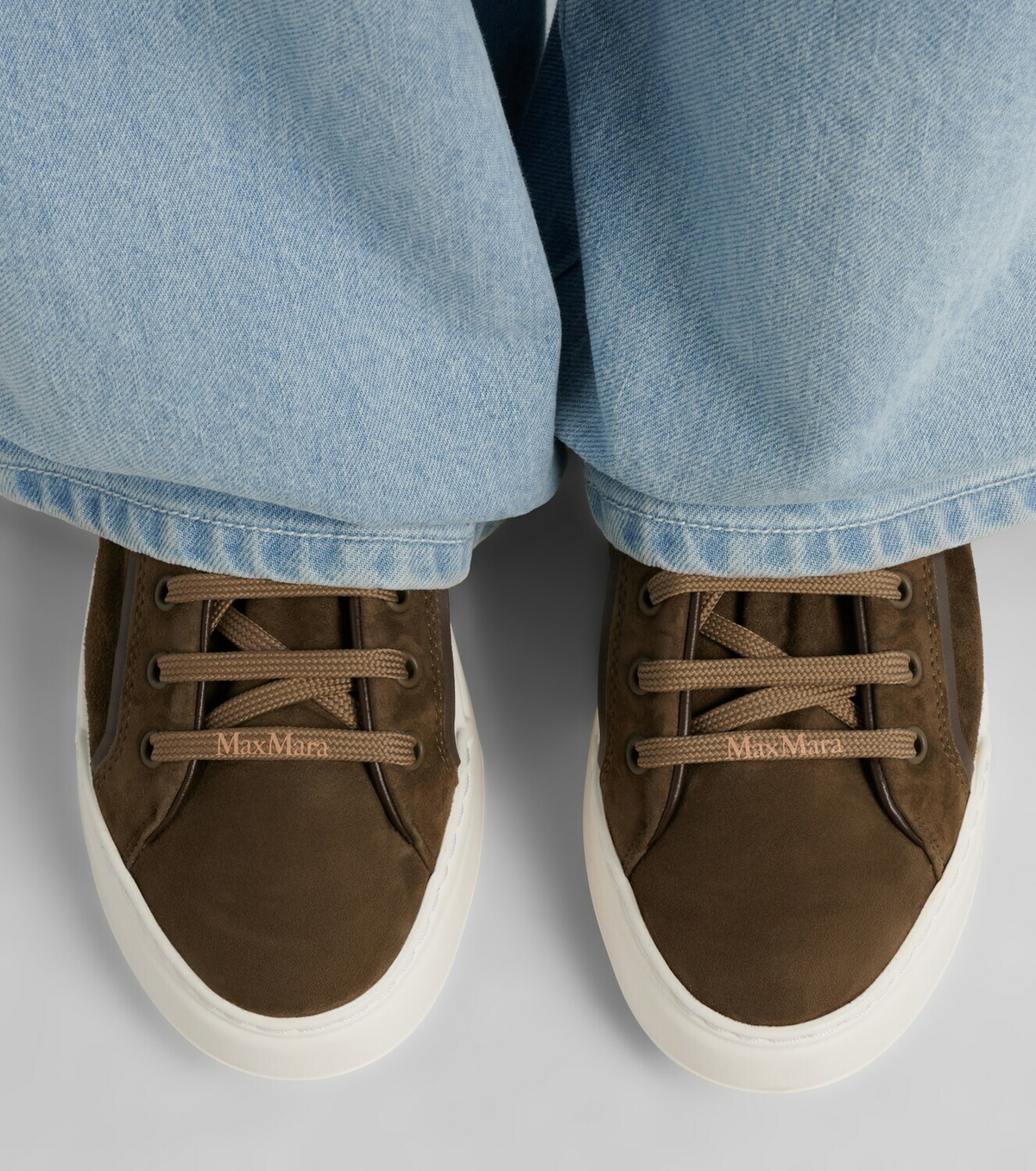 Max Mara Suede platform sneakers