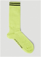 Rassvet - Logo Intarsia Socks in Green