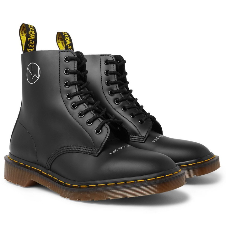 Photo: Undercover - Dr. Martens 1460 Printed Leather Boots - Black