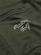 Malbon Golf - Osprey Logo-Print Cotton-Blend Mesh Shirt - Green