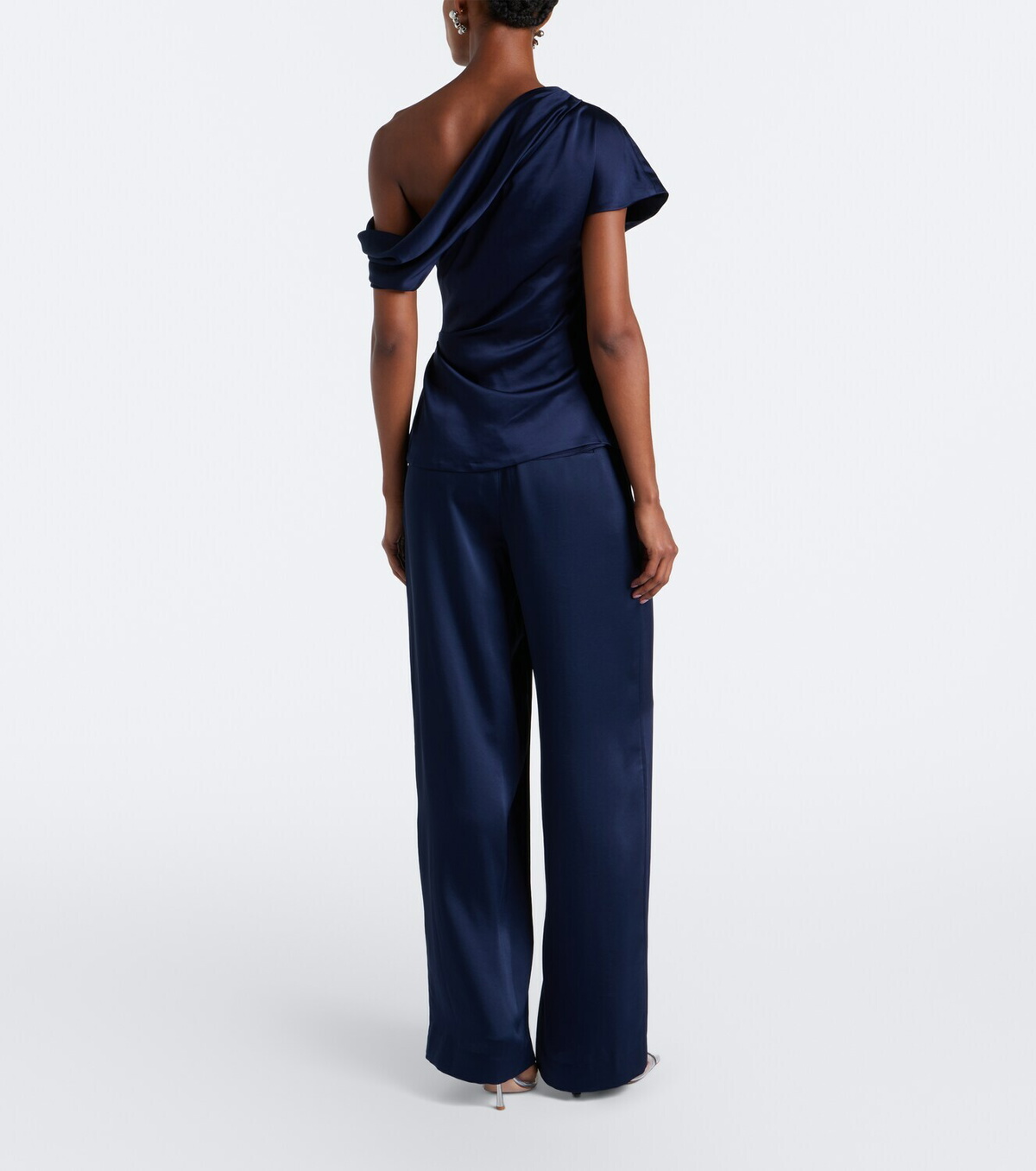 Simkhai Kyra high-rise satin wide-leg pants