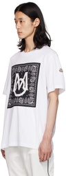 Moncler White Appliqué T-Shirt