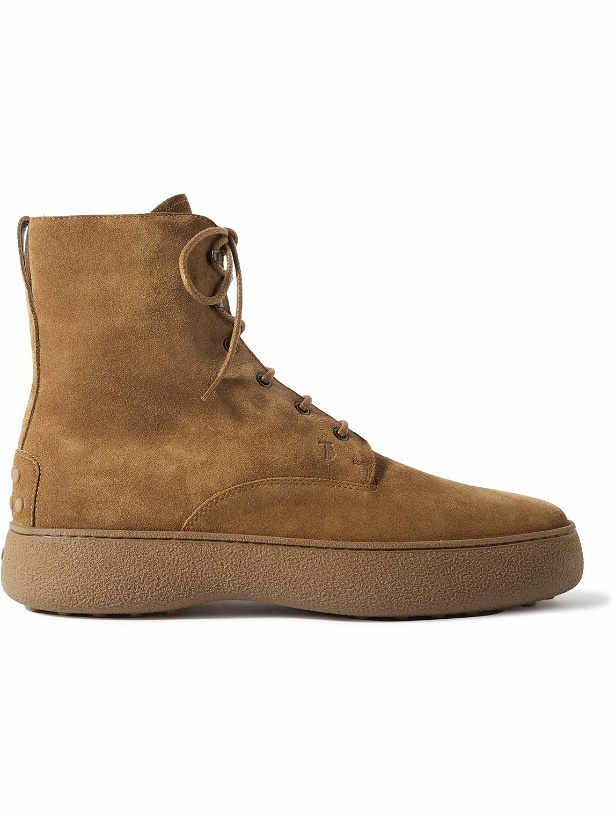Photo: Tod's - Suede Lace-Up Boots - Brown