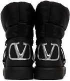 Valentino Garavani Black Nylon Winter Boots