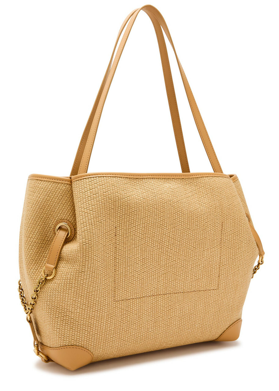Chloe Clover Logo-embroidered Raffia Tote bag - Brown - One Size