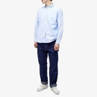 Men's AAPE Now Camo Silicon Badge Oxford Shirt in Blue