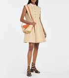 Chloe - Marcie leather-trimmed straw shoulder bag