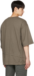 Undercoverism Brown Paneled T-Shirt