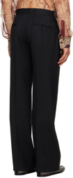 Dolce & Gabbana Black Straight-Leg Trousers