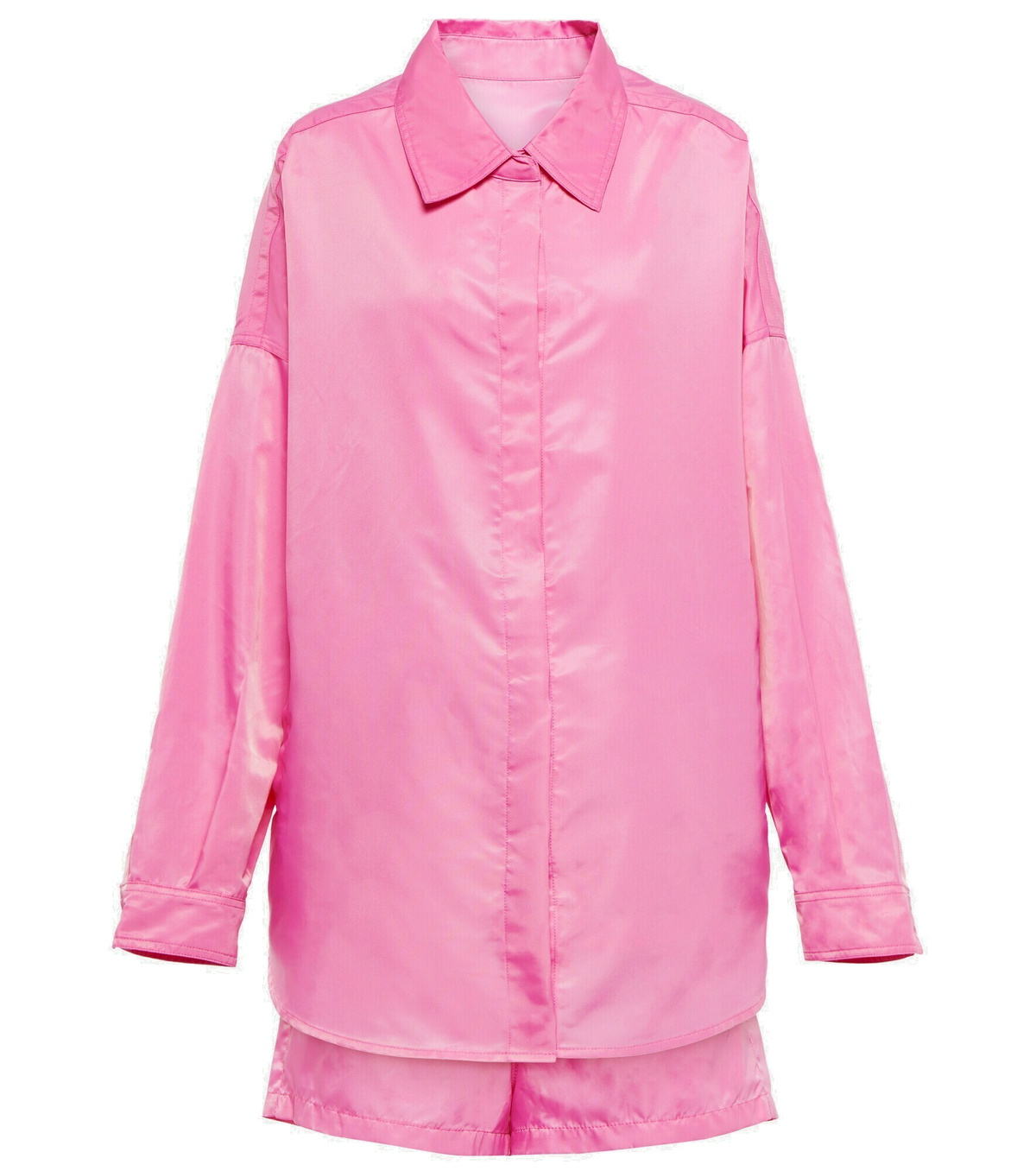 THE FRANKIE SHOP Perla oversized neon shell shirt | NET-A-PORTER