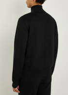 Versace Zip-through Cotton and Cashmere-blend Jumper Black