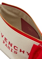 Givenchy Logo-print Canvas Clutch - Red - One Size