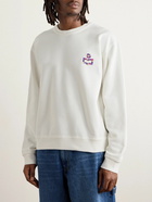 Marant - Mikoe Logo-Embroidered Cotton-Blend Jersey Sweatshirt - White