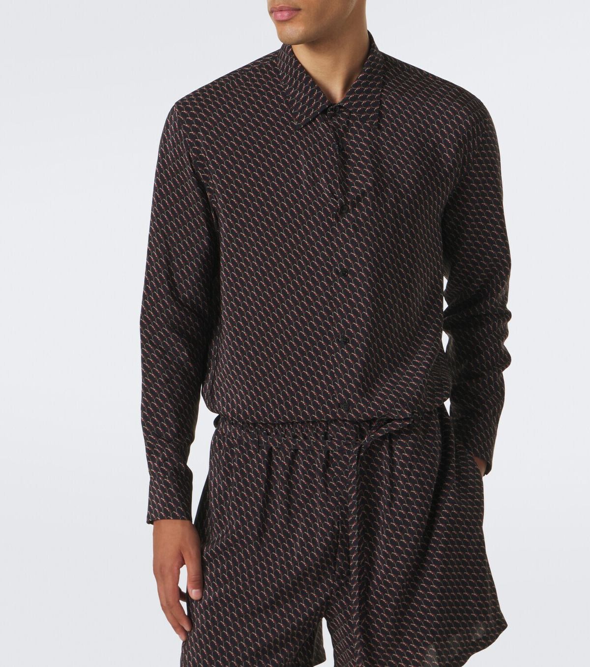 Saint Laurent Cassandre printed silk shirt