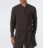 Saint Laurent Cassandre printed silk shirt