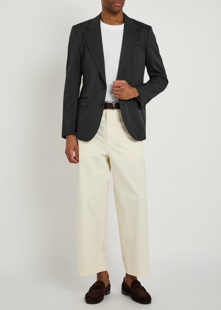 Dolce & Gabbana Tela Lana Stretch-wool Blazer Black