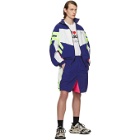 VETEMENTS Blue and White 90s Tracksuit Shorts