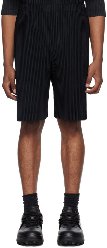 Photo: HOMME PLISSÉ ISSEY MIYAKE Black Monthly Color May Shorts