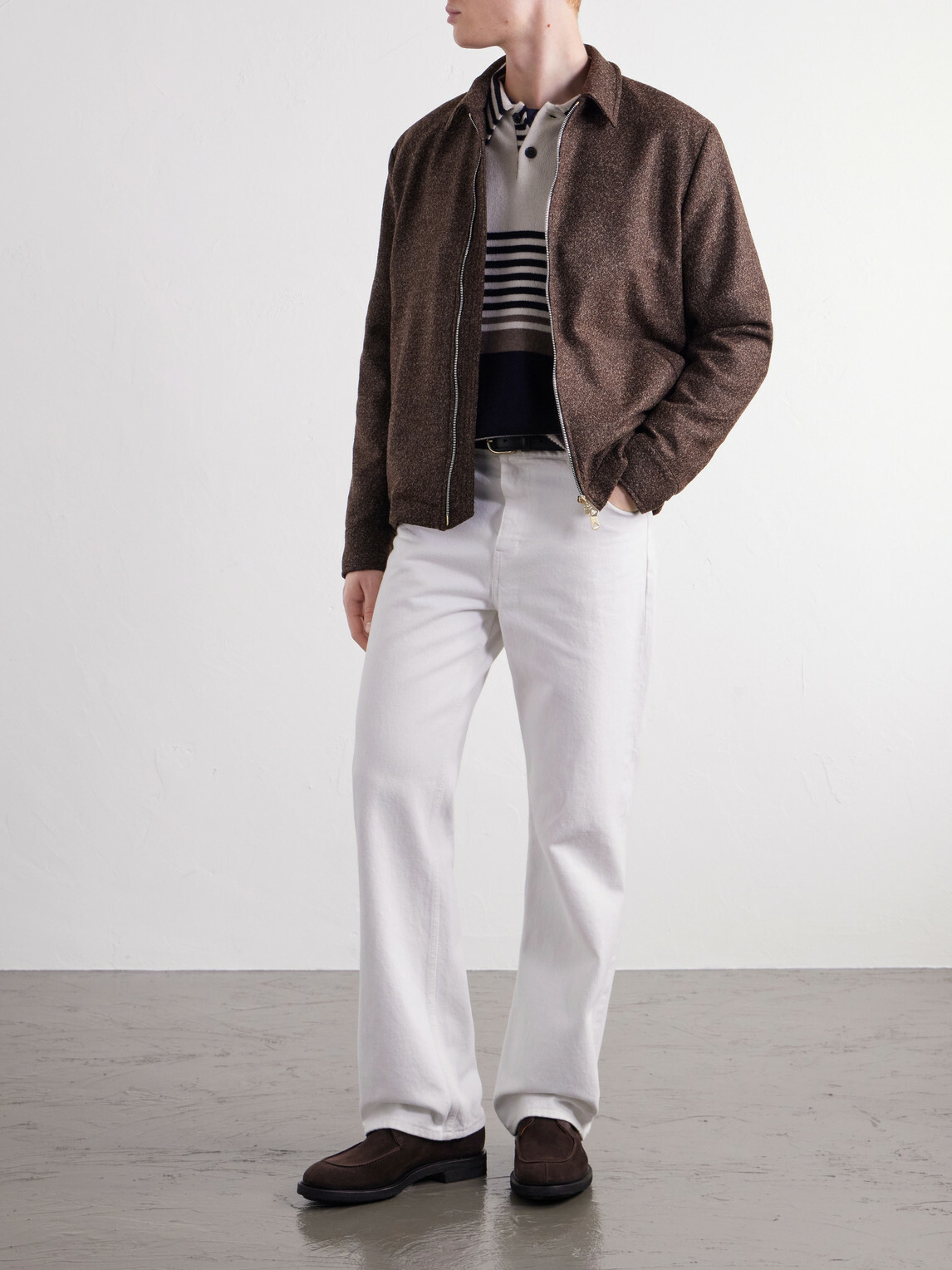 Paul Smith - Wool-Blend Bouclé Blouson Jacket - Brown