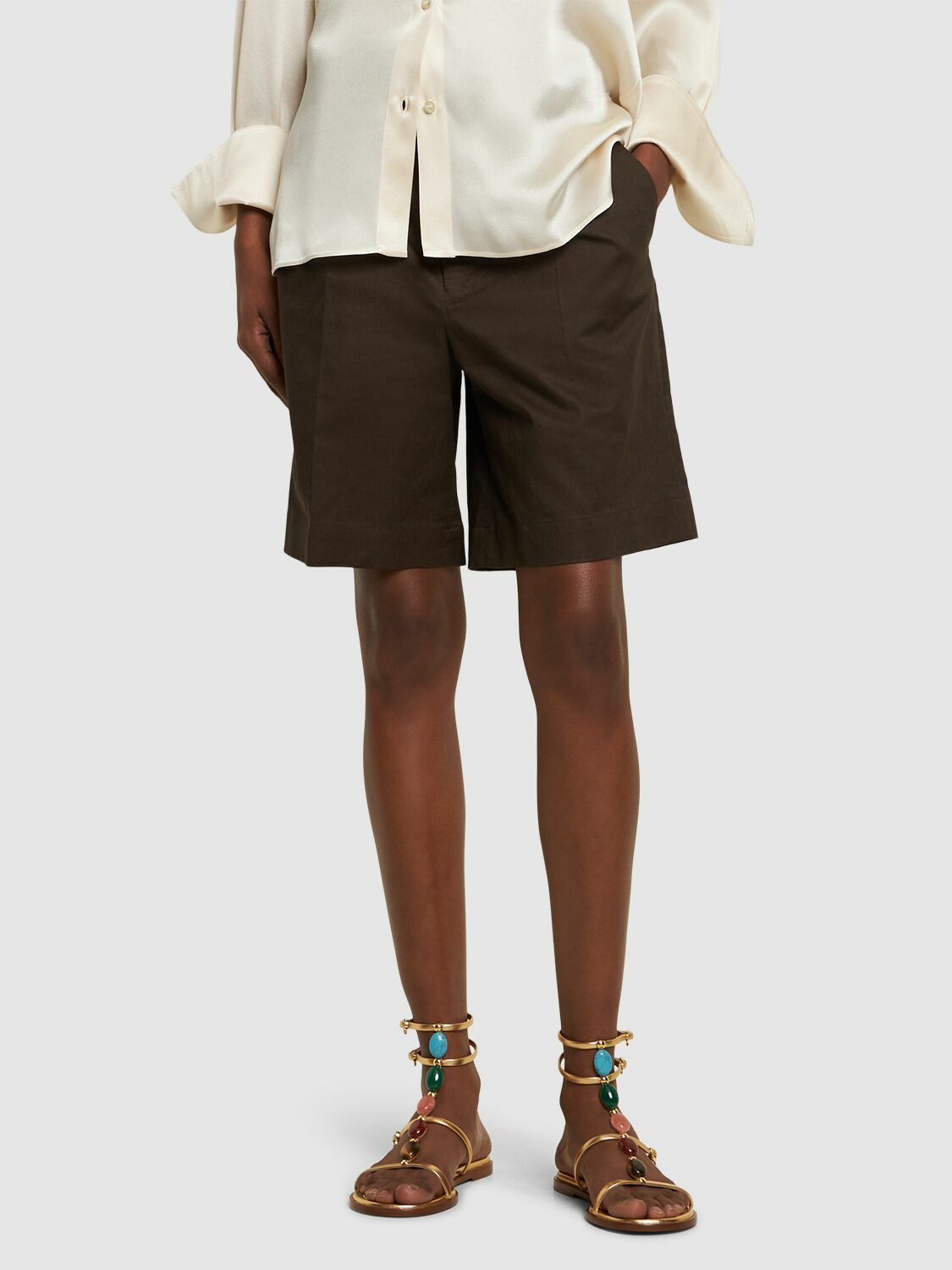 GIANVITO ROSSI - 10mm Shanti Leather Flat Sandals