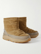 Suicoke - thisisneverthat® Bower-abTNT Rubber-Trimmed Quilted Suede Boots - Brown
