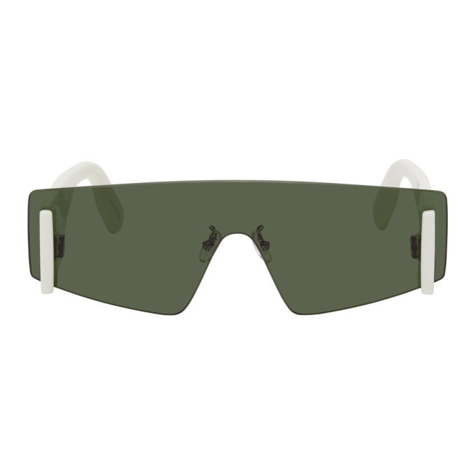 Photo: Kenzo White and Green Shield Sunglasses
