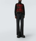 Alexander McQueen Tartan mohair and silk-blend bomber jacket
