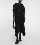 Moncler Wool-blend down-paneled cape