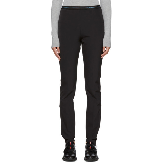 Photo: Prada Black Techno Logo Leggings