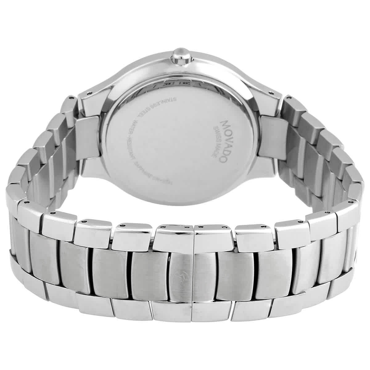 Movado Serio Quartz Diamond Black Museum Dial Unisex Watch 0607286