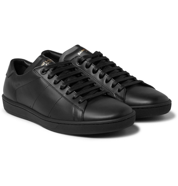 Photo: Saint Laurent - SL/01 Court Classic Leather Sneakers - Men - Black
