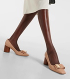 Ferragamo Lena bow-detail leather pumps