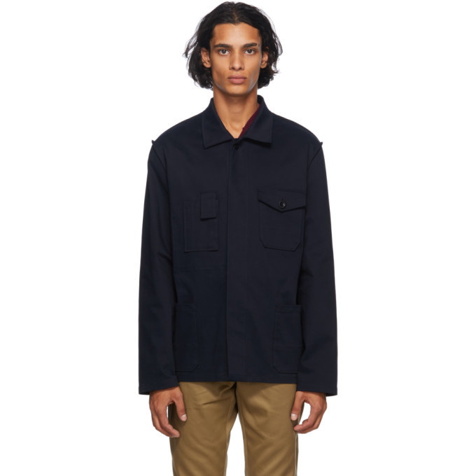 Photo: Maison Margiela Navy Gabardine Over Shirt