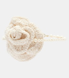 Magda Butrym Crochet faux pearls sterling silver necklace