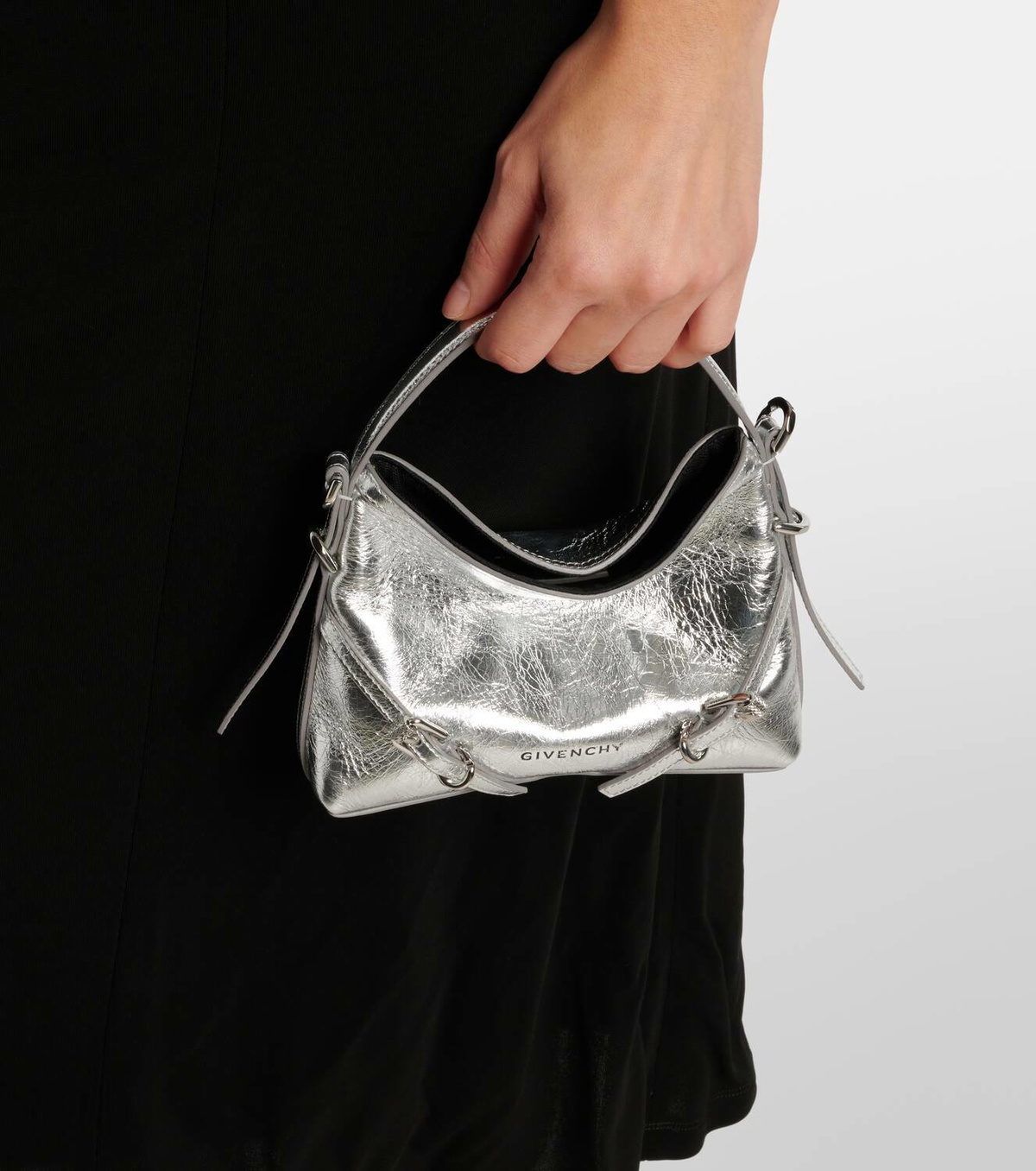 Givenchy Voyou Nano metallic leather shoulder bag Givenchy