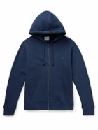 Kingsman - Logo-Embroidered Cotton and Cashmere-Blend Jersey Zip-Up Hoodie - Blue