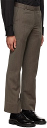 Cornerstone Brown Bell-Bottom Trousers