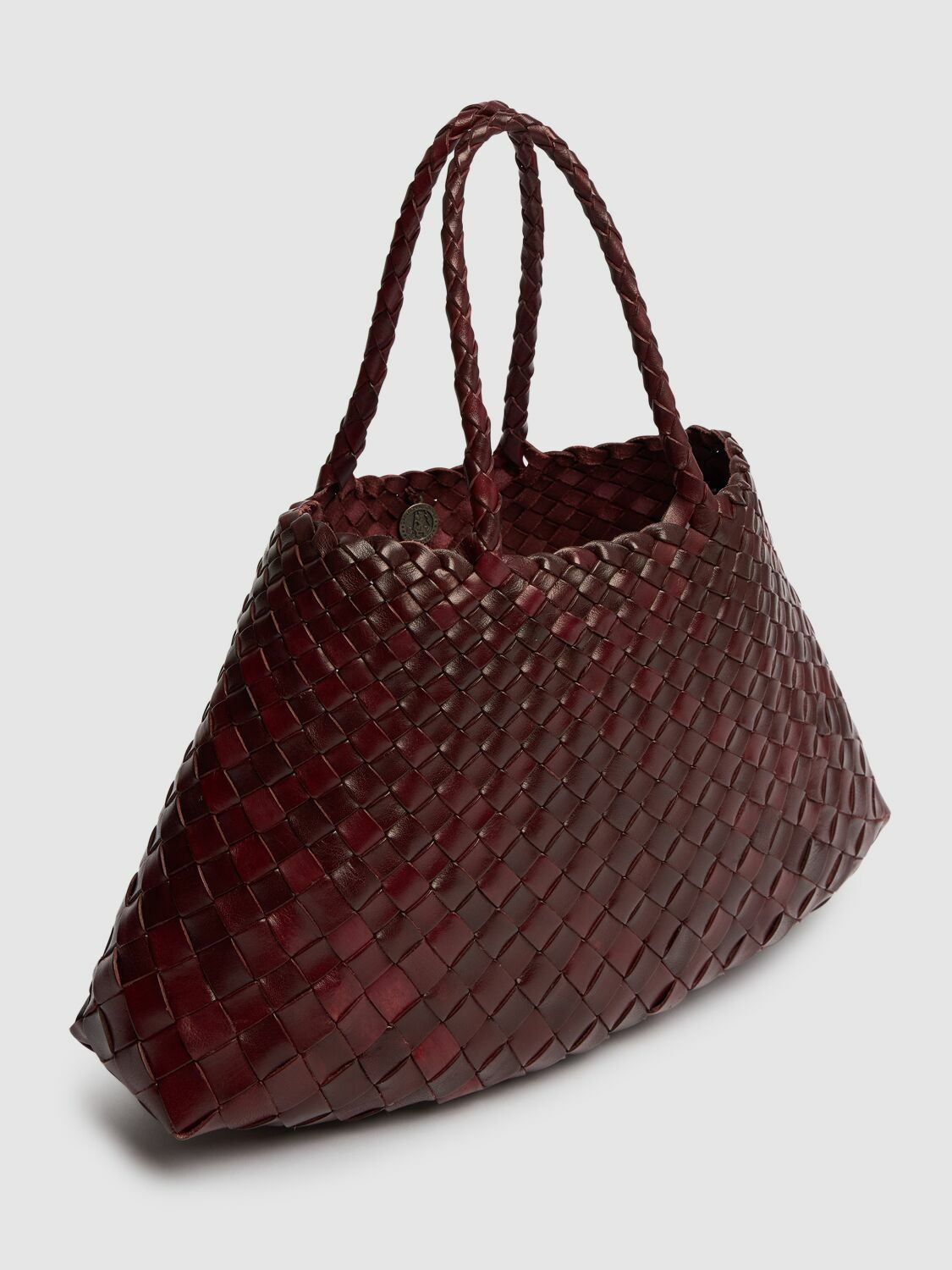 DYONYSUS SMALL SHOULDER BAG 25 IN BEIGE MIX RED CALFSKIN DRAGON LOGO PRINT