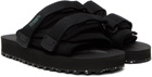 Suicoke Black Moto-Cab-Eco Sandals