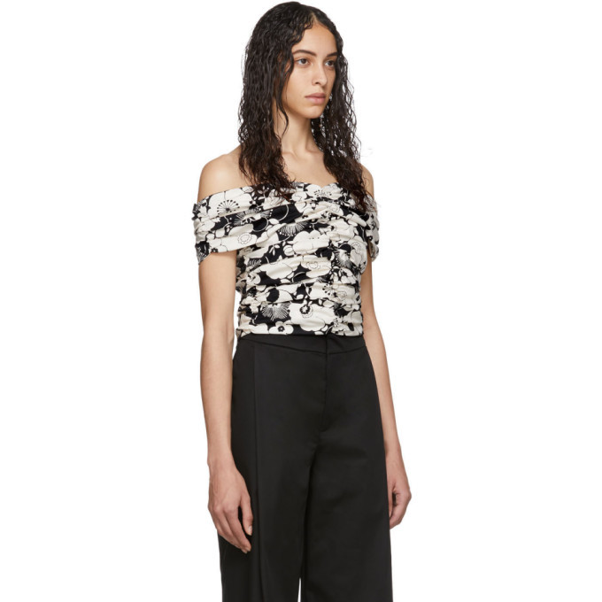 Georgia Alice Black and Off-White Missy Crop Top