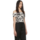 Georgia Alice Black and Off-White Missy Crop Top