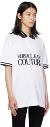 Versace Jeans Couture White Printed Polo