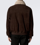 Arma Bari shearling-trimmed suede blouson jacket