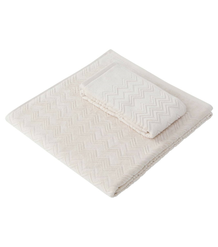 Photo: Missoni Chalk set of 2 cotton terry towels